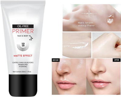 GABBU Face & Body Primer Matte Finish Oil Free  Primer  - 30 ml(Transparent)