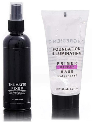Yuency MAKEUP COMBO KIT primer for all skin type & Fixer for face makeup Primer  - 150 ml(TRANSPARENT)