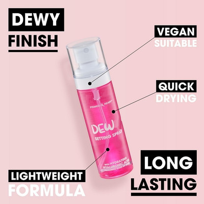 HUZURLU Long Lasting Oil Control Refreshing Quick Fix Foundation Setting Spray Primer  - 100 ml(PINK)