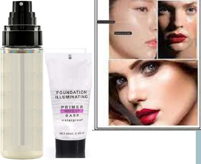 REIMICHI 2in1 Face primer & Makeup fixer spray Primer  - 200 ml(TRANSPARENT)