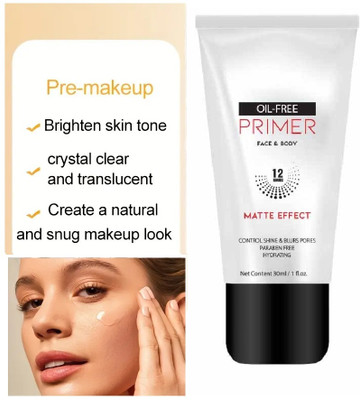 WOONGMI Skin-Hydrating Poreless Primer With Natural Matte Finish  Primer  - 30 ml(Teansparent)