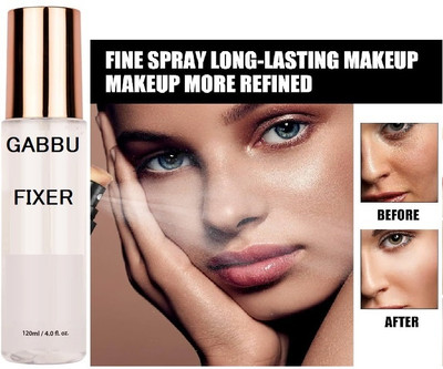 GABBU Long Lasting Finish Professional Makeup Fixer Spray Primer  - 120 ml(Transparent)