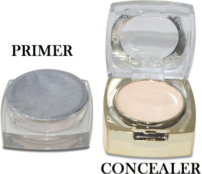HUZURLU NEW PROFESSIONAL 2 IN 1 PRIMER & CONCEALER WATERPROOF MAKEUP BASE Primer  - 9 g(WHITE, BEIGE)