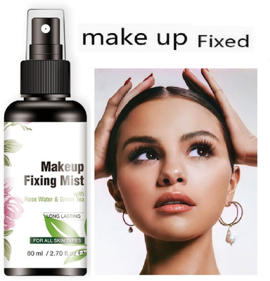AFARAXIA Makeup Fixing Mist With Rose Water & Green Tea Long Lasting  Primer  - 80 ml(TRANSPARENT)