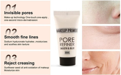 SEUNG Long Lasting Primer, Transparent, Matte Gel Base Fills Pores & Fine Lines Primer  - 30 ml(CLEAR)