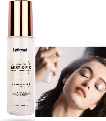 Latixmat Makeup Fixer Refreshes & non sticky Long lasting Primer  - 120 ml(Transparent)