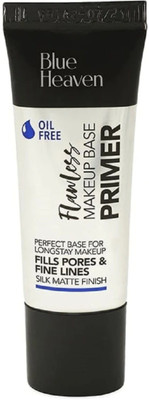BLUE HEAVEN Flawless Makeup Base Primer 16gm (Silk Matte Finish) Primer - White Primer  - 16 g(Transparent)