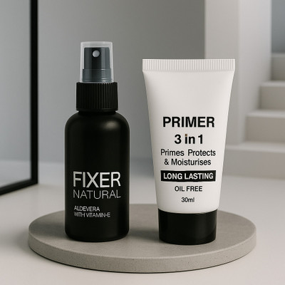 Valhalla 3 in 1 Primer & Makeup Fixer | Hydrating, Lightweight & Long Wear Set Primer  - 80 ml(transparent)
