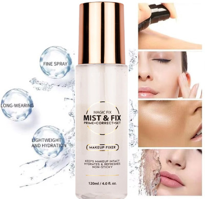 Jiwoo best Finish Professional Makeup Fixer Spray for Face makeup Primer  - 120 ml(SHINE FINISH)