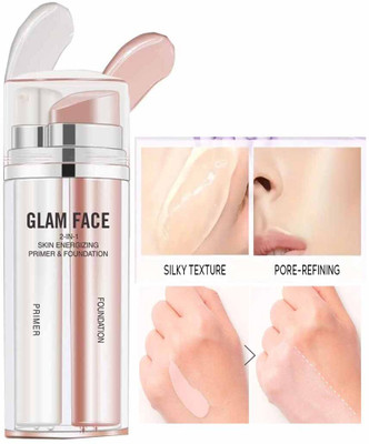 WOONGMI 2 in 1 Primer & Foundation for face make up Foundation Primer  - 60 g(TRANSAPRENT, NATURAL BEIGE)