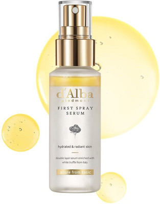 d'alba Piedmont First Spray Serum - Hydrating & Nourishing Mist for Glowing Skin Primer  - 50 ml(White)
