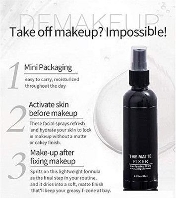JANOST Natural Makeup Fixer with Micro Fine Spray SET OF 1 Primer  - 100 ml(Transparent)