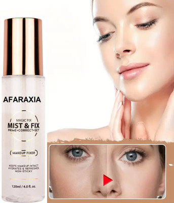 AFARAXIA Setting Spray For Makeup Long Lasting Primer  - 120 ml(TRANSPARENT)