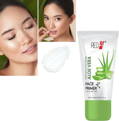 RED4 Waterprooff Aloevera Face Primer Moisturizing Your Face For All skin Type  Primer  - 30 ml(White)