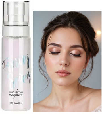 Emijun Silver Shimmer Makeup Fixer Setting Spray Long Lasting Primer  - 85 ml(SILVER)