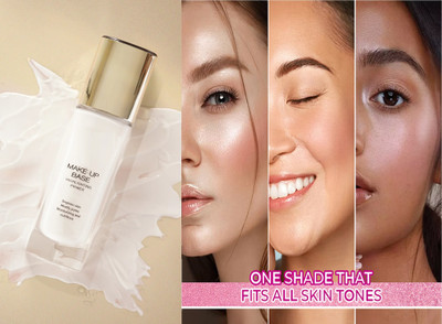 HUZURLU Skin-Hydrating Poreless Primer With Natural Glow Finish For Face Makeup Primer  - 40 ml(PINK)