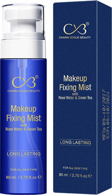 CVB CVBMakeup Fixing Mist With Rose Water & Green Tea Long Lasting All Skin Type Primer  - 100 ml(White Rose)
