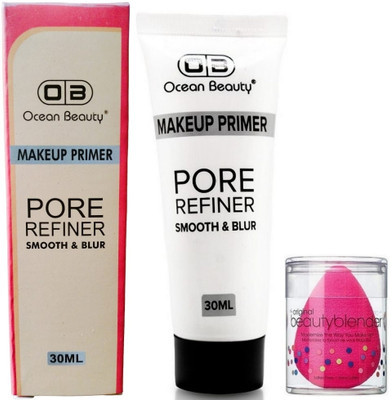OCEAN BEAUTY Waterproof Hydrating Matte Pore Refiner Smooth Makeup Primer Puff Primer  - 30 ml(Smooth)