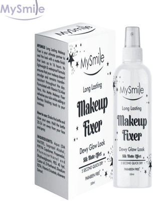 Mysmile Long Lasting Makeup Fixer Dewy Glow Look Silk Matte Effect 100ml ( Pack of 1 ) Primer  - 100 ml(White)