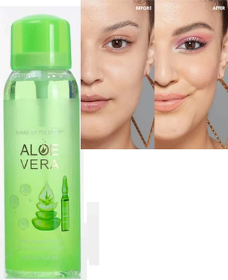 Jiwoo Alovera Makeup Fixer Natural And Most Beautiful Trending Fixer combo 2pc Primer  - 100 ml(transpernt)