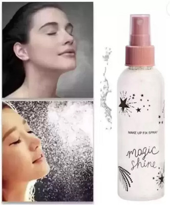 EVERERIN Best Makeup Fixer Magic Shine Long Lasting make up fixer spray Primer  - 150 ml(shiny transparent)