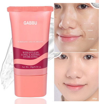 GABBU Poreless Primer | Hydrating and Long Lasting Stay up to 12 Hours Primer  - 20 g(Transparent)