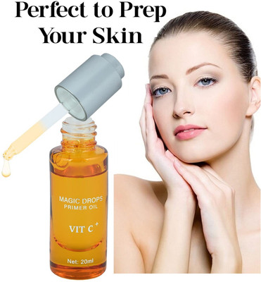 REIMICHI Magic Drops Primer Oil For Face Infused With Vitamin C+ Primer  - 20 ml(Transparent)
