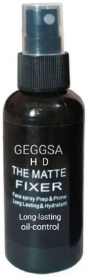 Geggsa Long lasting Misty Finish Professional Makeup Fixer Spray for Face  Primer  - 70 ml(black)