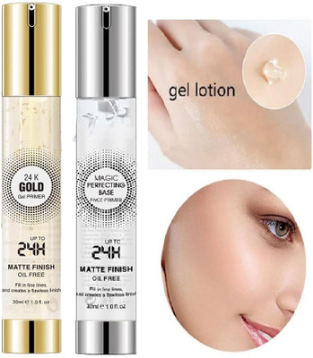 Yuency Illuminating HD Primer Long lasting gold and silver set of 2 Primer  - 30 ml(TRANSPARENT)