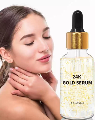 Latixmat 24K GOLD FACE SERUM FOR ANTI - AGEING AND DULLNESS REDUCTION Primer  - 25 ml(GOLD)