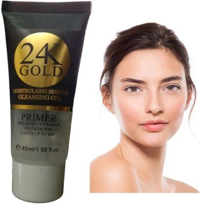 Wonholli 24K Gold Gel Matte Finish Oil-Free Primer Flawless Base for Lasting Beauty Primer  - 45 ml(TRANSPARENT)