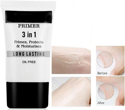 Yuency Matte Finish Face Primer-24 Hour Long-Lasting Oil-Free Formula Primer  - 20 ml(Transparent)