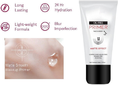 HUZURLU Professional Oil-Free Primer Face & Body  Primer  - 30 ml(Transparent)
