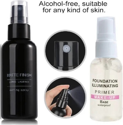 GULGLOW99 Trending Fixer combo with Primer Foundation  Primer  - 100 ml(Transparent)