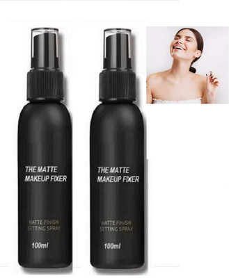 Luipui MATTE FINISH MAKEUP FIXER PACK OF 2 Primer  - 200 ml(TRANSPARENT)