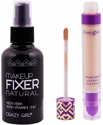 Crazy girl Professional Waterproof After Makeup Setting Fixing Fixer Face Spray Concealer Primer  - 100 ml(White)