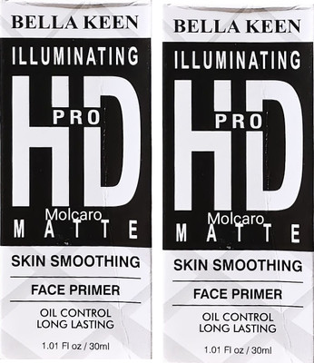 MOLCARO ILLUMINATING HD PRO MATTE SKIN SMOOTING FACE PRIMER PACK 12 Primer  - 60 ml(WHITE)