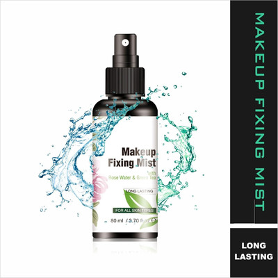 Emijun Professional Makeup Fixer Spray Long lasting Misty fixer Primer  - 80 ml(TRANSPARENT)