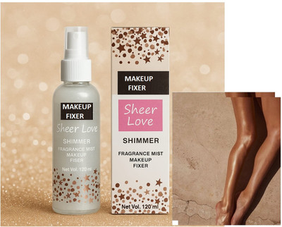 Neycare water proof new makeup setting fixer perfect look pack of 1 Primer  - 120 ml(golden shimmer)