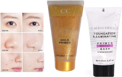 HUZURLU GOLD TUBE PRIMER & FOUNDATION ILLUMINATING GEL PRIMER Primer  - 100 ml(GOLD AND TRANSPARENT)