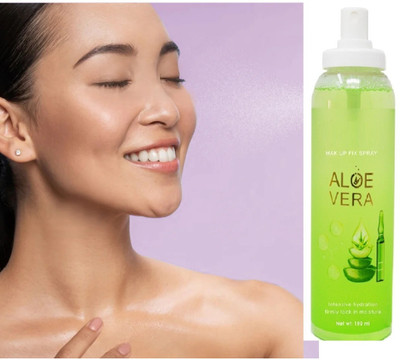 GFSU - GO FOR SOMETHING UNIQUE Professional Makeup Fixer Spray For Face Makeup With Aloe Vera Light Weight Primer  - 150 ml(TRANSPARENT)