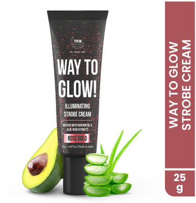 TNW - The Natural Wash Way to Glow Illuminating Strobe Cream For Rose Gold Highlighter Primer  - 25 g(White)