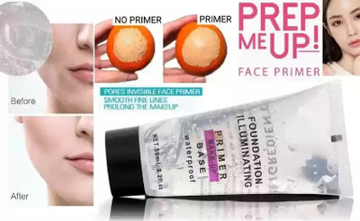 EVERERIN Makeup Base Face Primer Gel Primer - 60 ml (Transparent) Primer  - 60 ml(transprant)