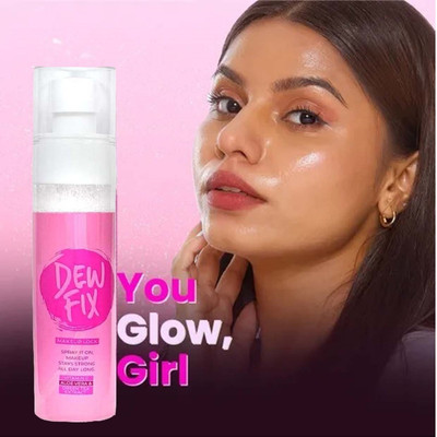 THTC Makeup Fixer | Non Sticky, Keeps Makeup Intact, Hydrates & Refreshes Primer  - 100 ml(Pink)