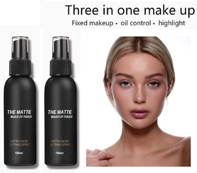 Emijun face Care Makeup Fixer Spray or Face makeup COMBO Primer  - 200 ml(BLACK)