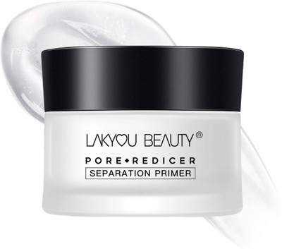 Lakyou Beauty Pore Reducer Primer | All-in-One Radiance Cream | Smooths & Enhances Glow Primer  - 30 ml(white)