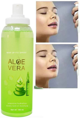 Emijun Natural Makeup Fixer Aloe Vera Long-Lasting | Hydrating & Refreshing Spray Primer  - 150 ml(TRANSPARENT)