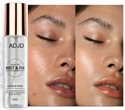 ADJD Prime + Correct + Set 12Hrs Long Lasting Fixer Primer  - 120 ml(Transparent)