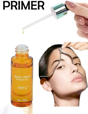 HUZURLU Magic Drops Primer Oil For Face Infused With Vitamin C Primer  - 20 ml(orange)