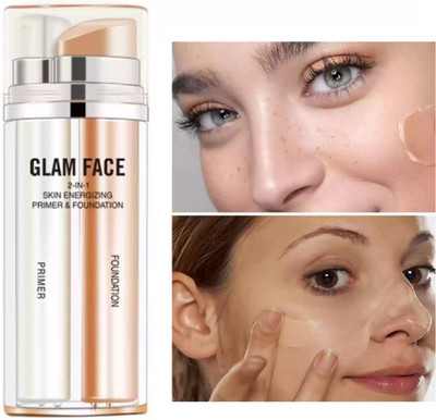 HUZURLU 2 IN 1 SKIN ENERGIZING BASE PRIMER + FOUNDATION Primer  - 60 g(TRANSPARENT, BEIGE)